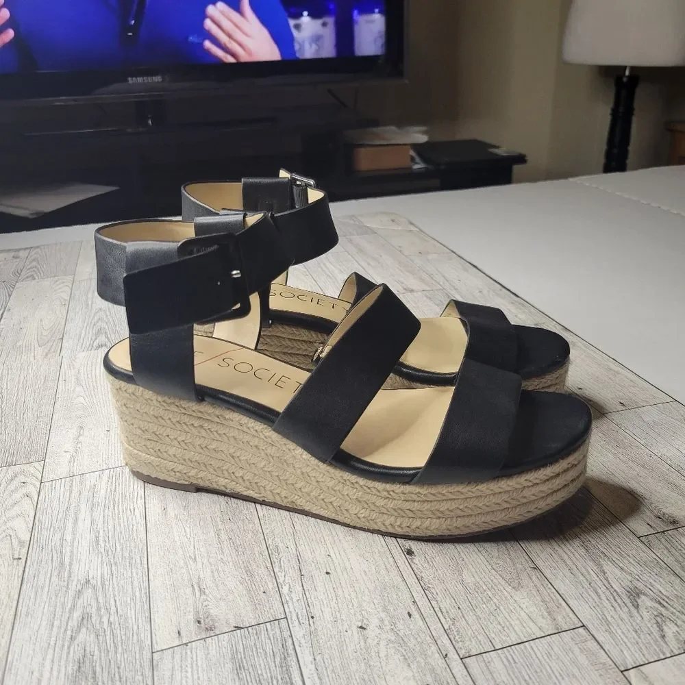 Sole Society So-Annette Espadrille Sandals Shoes Size 8.5 M